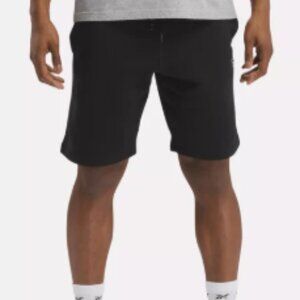 NWOT Reebok Men's Identity Small Logo Fleece Shorts - Size Large - Color Black